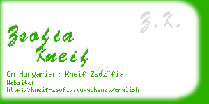 zsofia kneif business card